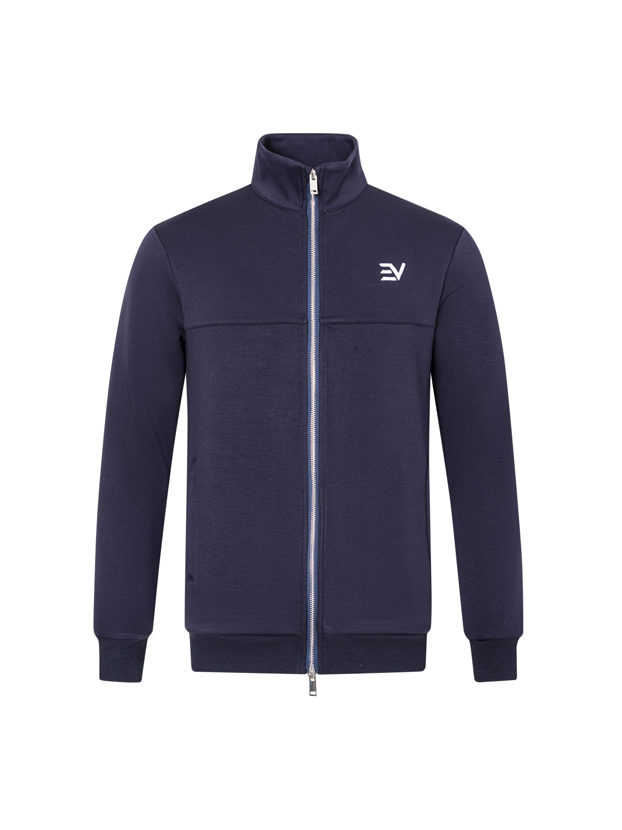 Luxe Collar Track Jacket - Navy