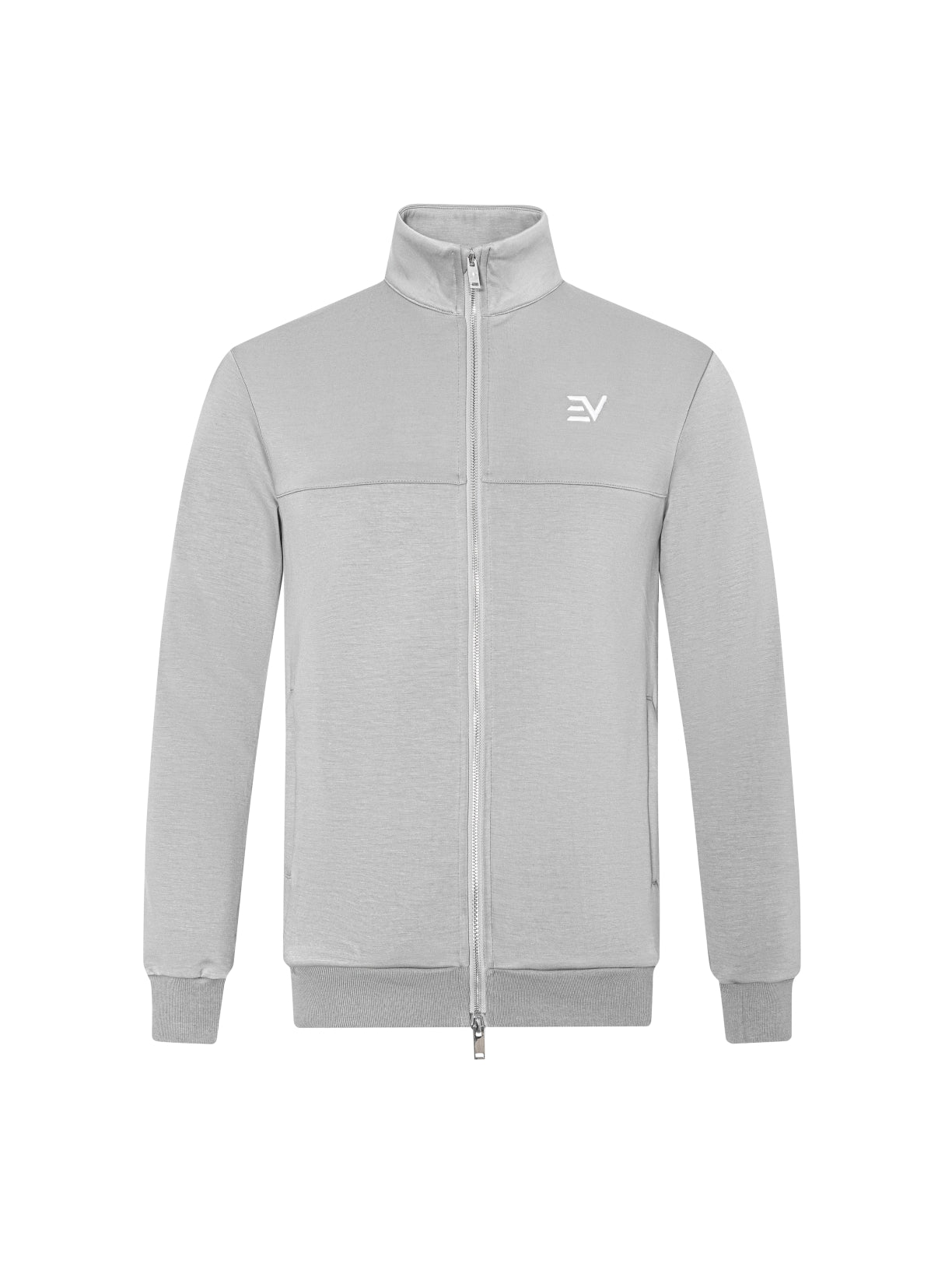 Luxe Collar Track Jacket - Stone Grey